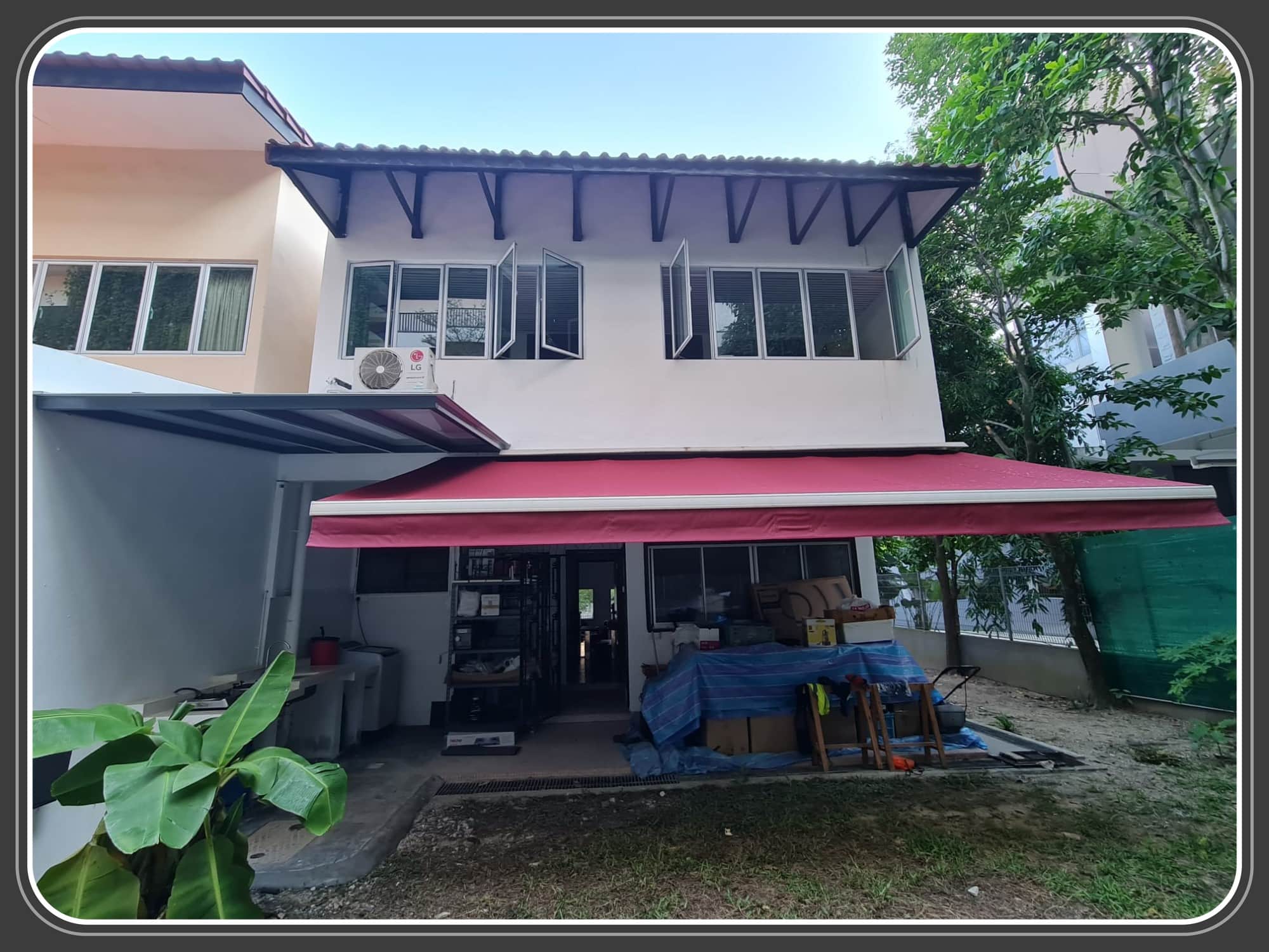 Residential awning installation by awning contractor Singapore